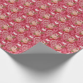 Harten Rozen Cupido Cadeaupapier (Hoek)