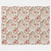 Harten & Rozen Deken Blush Roze Vintage Stijl (Voorkant (Horizontaal))