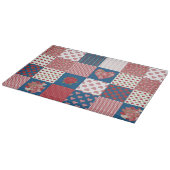 Harten, Rozen Faux Patchwork Glass Cutting Board Snijplank (Hoek)