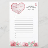 Harten Rozen Waar zijn we? Vrijgezellenfeest spel (Voorkant)