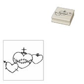 Harten Rozenkrans Logo Stamp Rubberstempel (Gestempeld)