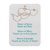 Harten Rozenkrans magneet (Verticaal)