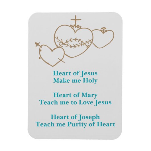 Harten Rozenkrans magneet (Verticaal)