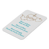 Harten Rozenkrans magneet (Linkerzijde)