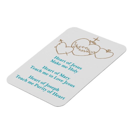 Harten Rozenkrans magneet (Linkerzijde)