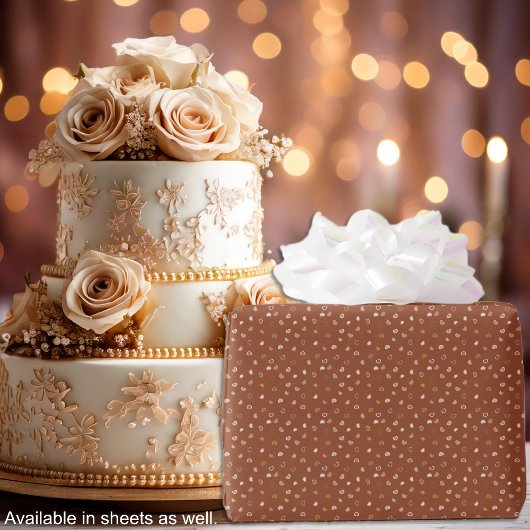 Harten-Rustiek Bruin-Valentijn voor Hem of Trouwen Cadeaupapier