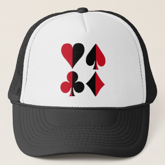 Harten Schoppen Ruiten Klaveren Trucker Pet (Voorkant)