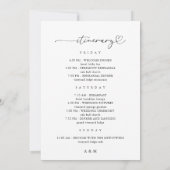 Harten Script Bruiloft Verwelkomingsbrief Itinerar Kaart (Achterkant)