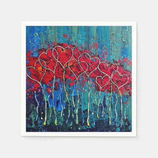 harten servetten cocktail (Voorkant)