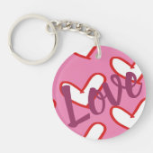Harten Sleutelhanger met "liefde" (Voorkant)