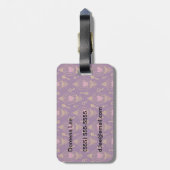 Harten-sleutels-patroon Bagagelabel (Achterkant verticaal)