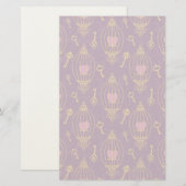 Harten-sleutels-patroon Briefpapier (Voorkant / Achterkant)