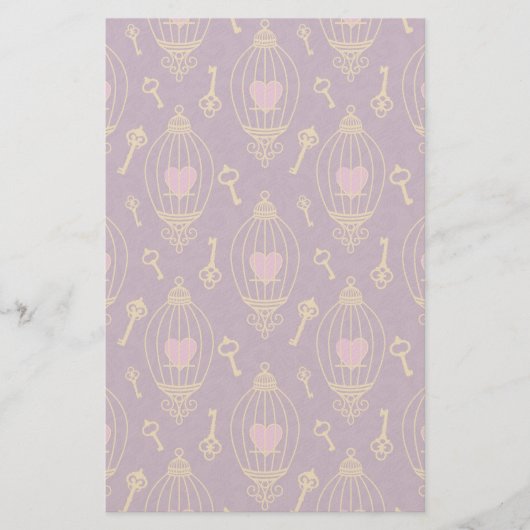 Harten-sleutels-patroon Briefpapier (Voorkant)