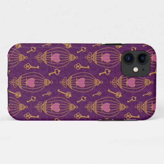 Harten-sleutels-patroon Case-Mate iPhone Case (Achterkant (horizontaal))