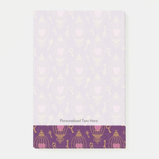 Harten-sleutels-patroon Post-it® Notes (Voorkant)