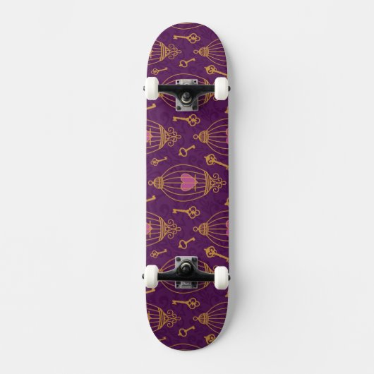 Harten-sleutels-patroon Skateboard (Voorkant)