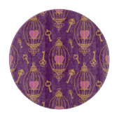 Harten-sleutels-patroon Snijplank (Voorkant)