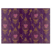 Harten-sleutels-patroon Snijplank (Voorkant)