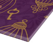 Harten-sleutels-patroon Snijplank (Hoek)