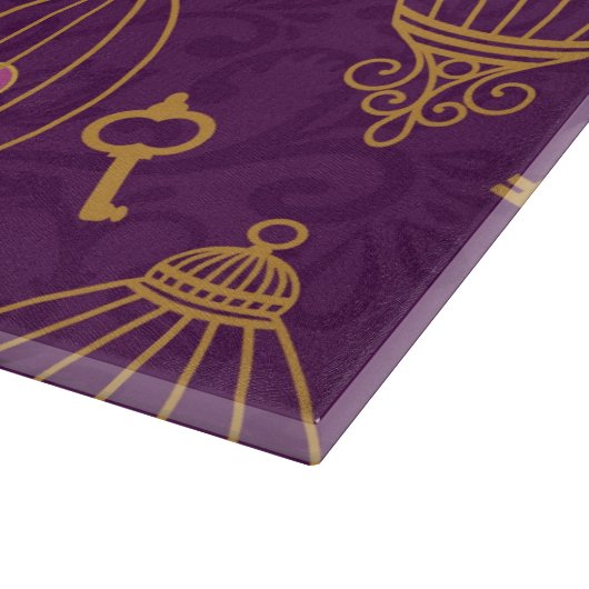 Harten-sleutels-patroon Snijplank (Hoek)