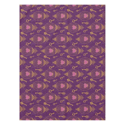 Harten-sleutels-patroon Tafelkleed (Voorkant)