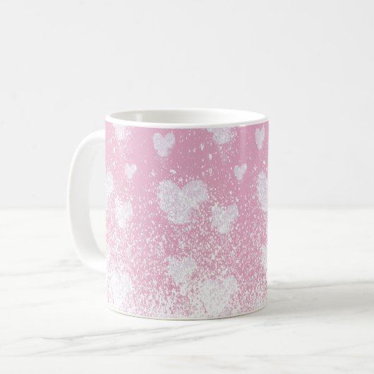 Harten sneeuwen koffiemok (Voorkant links)