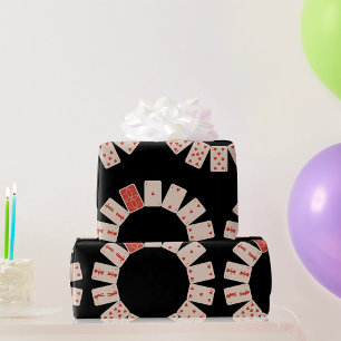 Harten Speelkaarten Cirkel Cadeaupapier