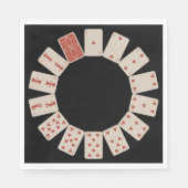 Harten Speelkaarten Cirkel Servet (Voorkant)
