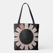 Harten Speelkaarten Cirkel Tote Bag (Achterkant)