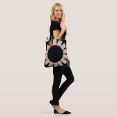 Harten Speelkaarten Cirkel Tote Bag (Op model)