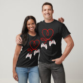 Harten spelcontrollers videogamers gamen Valenti T-shirt (Unisex)