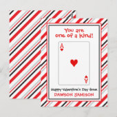 Harten spelen Kaart gepersonaliseerde Valentijnse  (Voorkant / Achterkant)