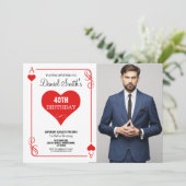 Harten spelen Kaart Verjaardag Ace Las Vegas (Staand voorkant)