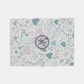 Harten, Start en Salie Leaves Fleece Deken (Voorkant (Horizontaal))