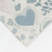 Harten, Start en Salie Leaves Fleece Deken (Hoek)