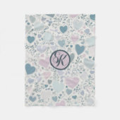 Harten, Start en Salie Leaves Fleece Deken (Voorkant)