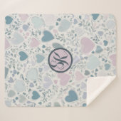 Harten, Start en Salie Leaves Sherpa Deken (Voorkant (horizontaal))