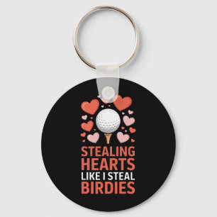 Harten stelen - Vogelpies stelen Schattig Golf Val Sleutelhanger