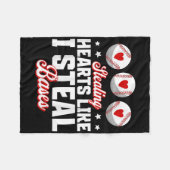 Harten stelen zoals ik baseballtalent steel fleece deken (Voorkant (Horizontaal))