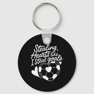 Harten stelen zoals ik doelpunten steel Voetbal Va Sleutelhanger