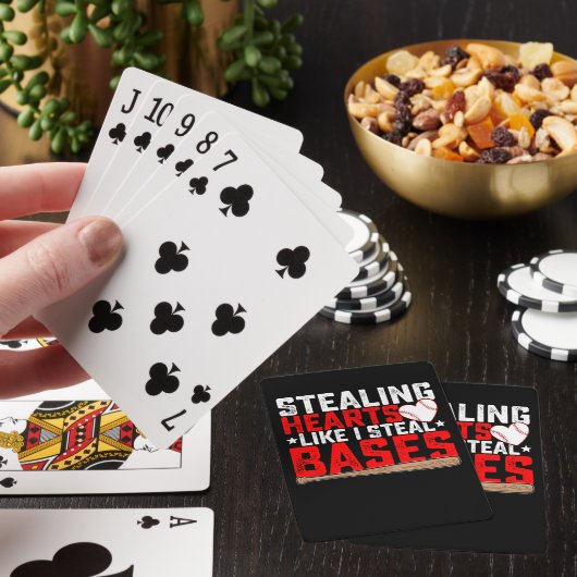 Harten stelen zoals ik honkbal steel pokerkaarten (Insitu)