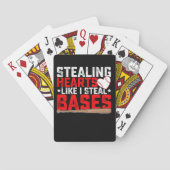Harten stelen zoals ik honkbal steel pokerkaarten (Achterkant)