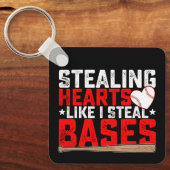 Harten stelen zoals ik honkbal steel sleutelhanger (Voorkant)