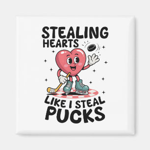 Harten stelen zoals ik Pucks steel Funny Valentine Magneet