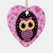 harten, sterren en uil keramisch ornament (Rechts)