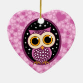 harten, sterren en uil keramisch ornament (Achterkant)