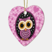 harten, sterren en uil keramisch ornament (Links)