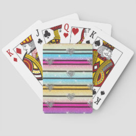Harten, Strepen en Glitters Pokerkaarten