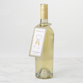 Harten Toast Gouden Fles Hangerlabel Flessenhanger (Schuin)