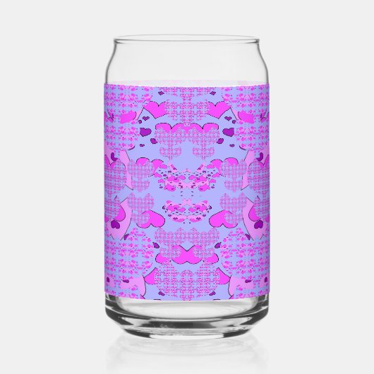 Harten Tulpen Blikvorm Glas (Voorkant)